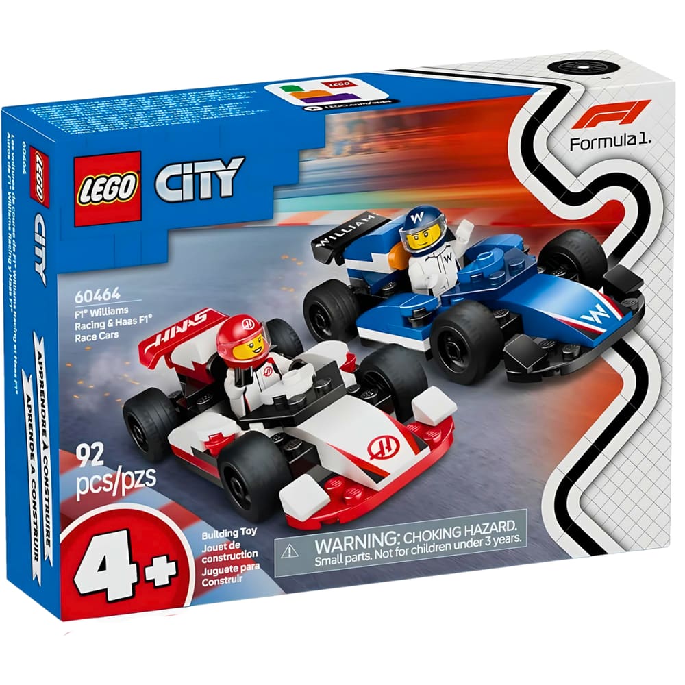 Lego City Carros da Williams Racing e Haas F1 60464