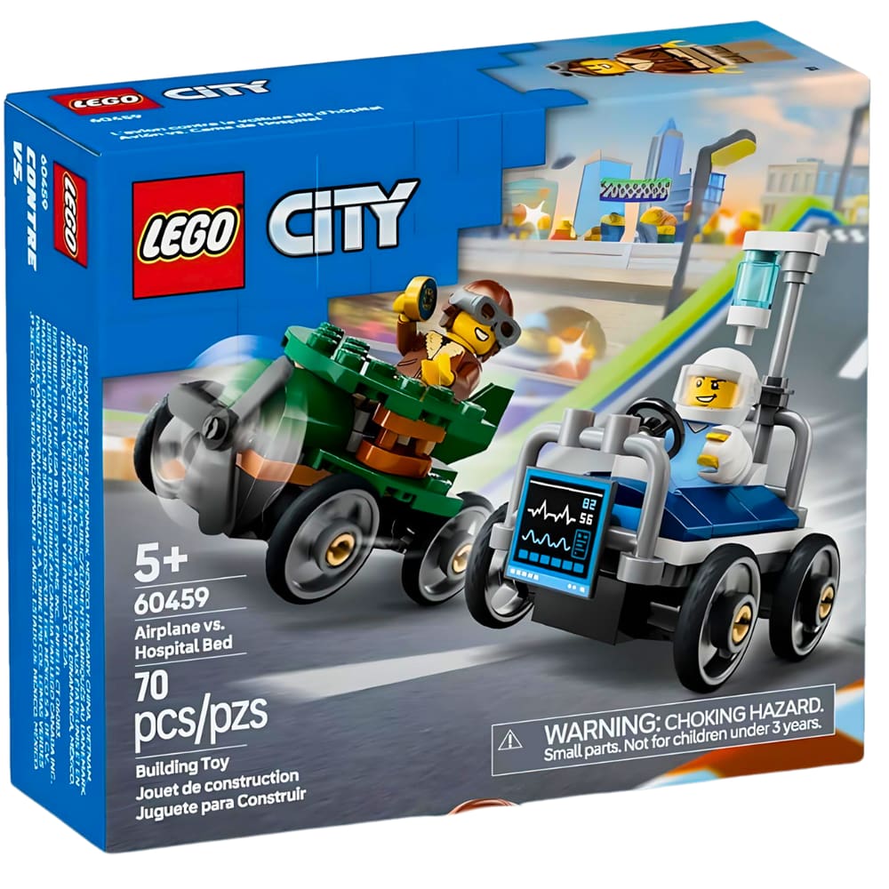 Lego City Pack Carro de Avião vs Cama de Hospital 60459