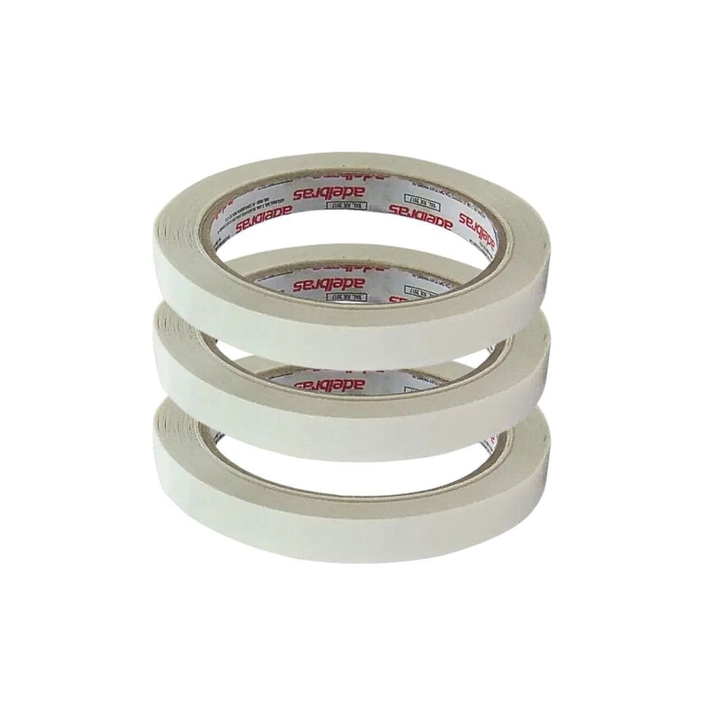 Kit 3 Rolos Fita Dupla Face Transparente 12mm x 30m - Adelbras