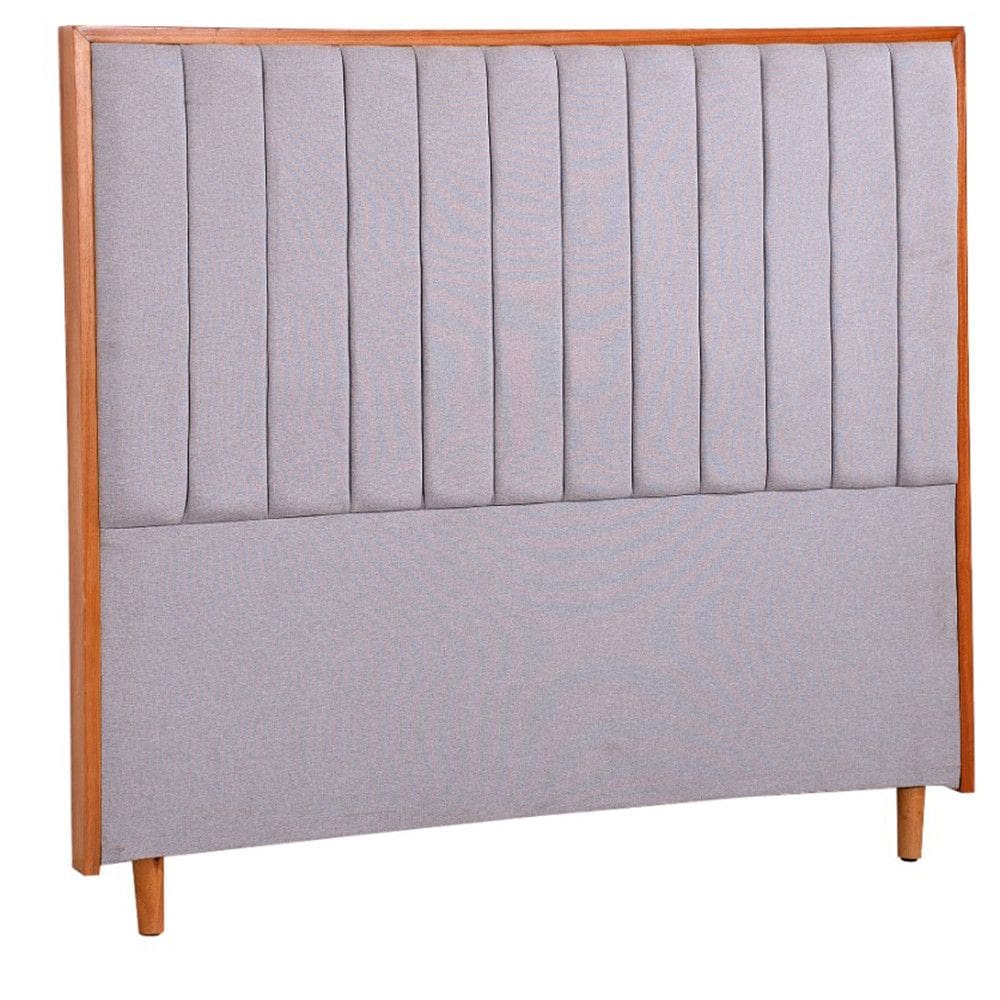 Cabeceira King Luxo Imperial Linho com Detalhe em Madeiras