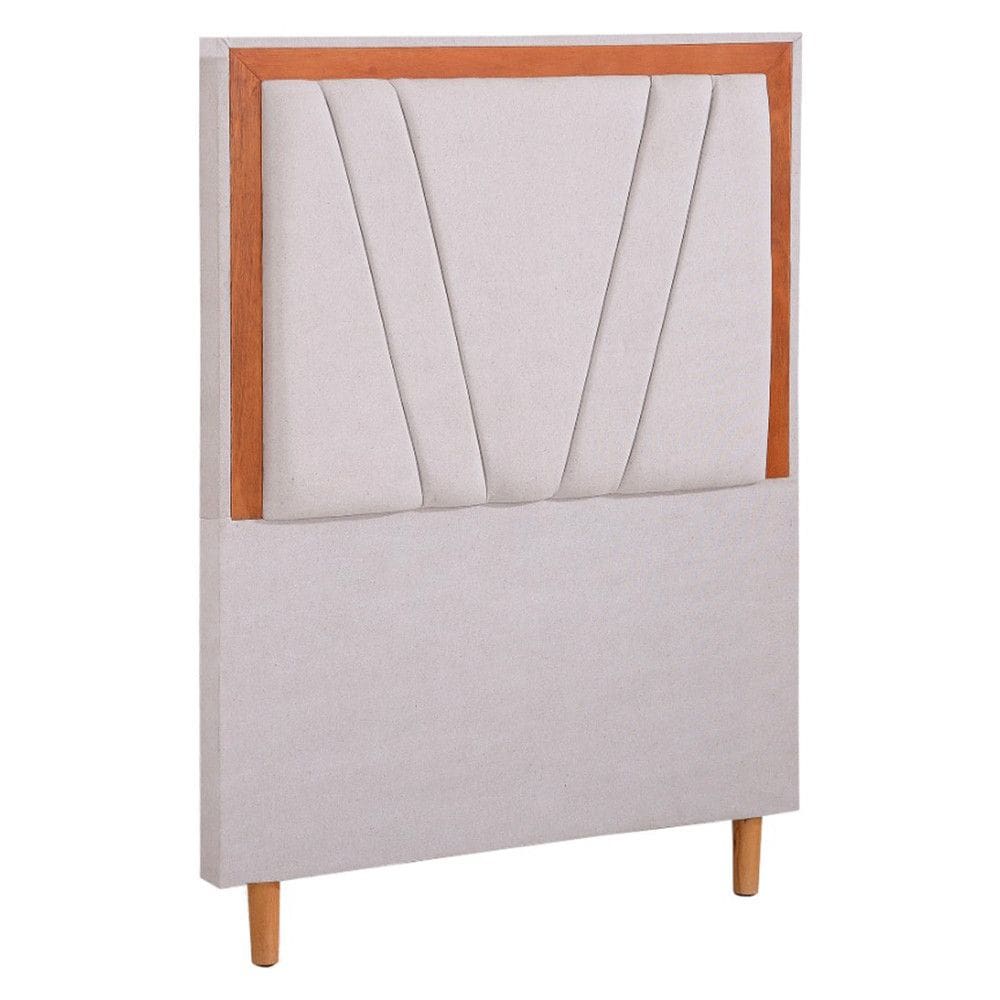 Cabeceira King Luxo Ravena Veludo com Detalhe em Madeiras