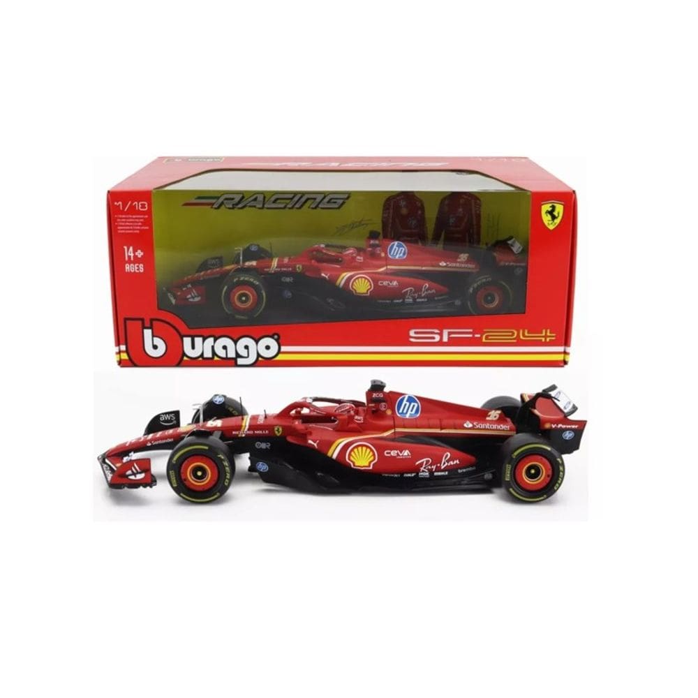 Miniatura Ferrari SF24 leclerc e Carlos Sainz 1:18 - Burago