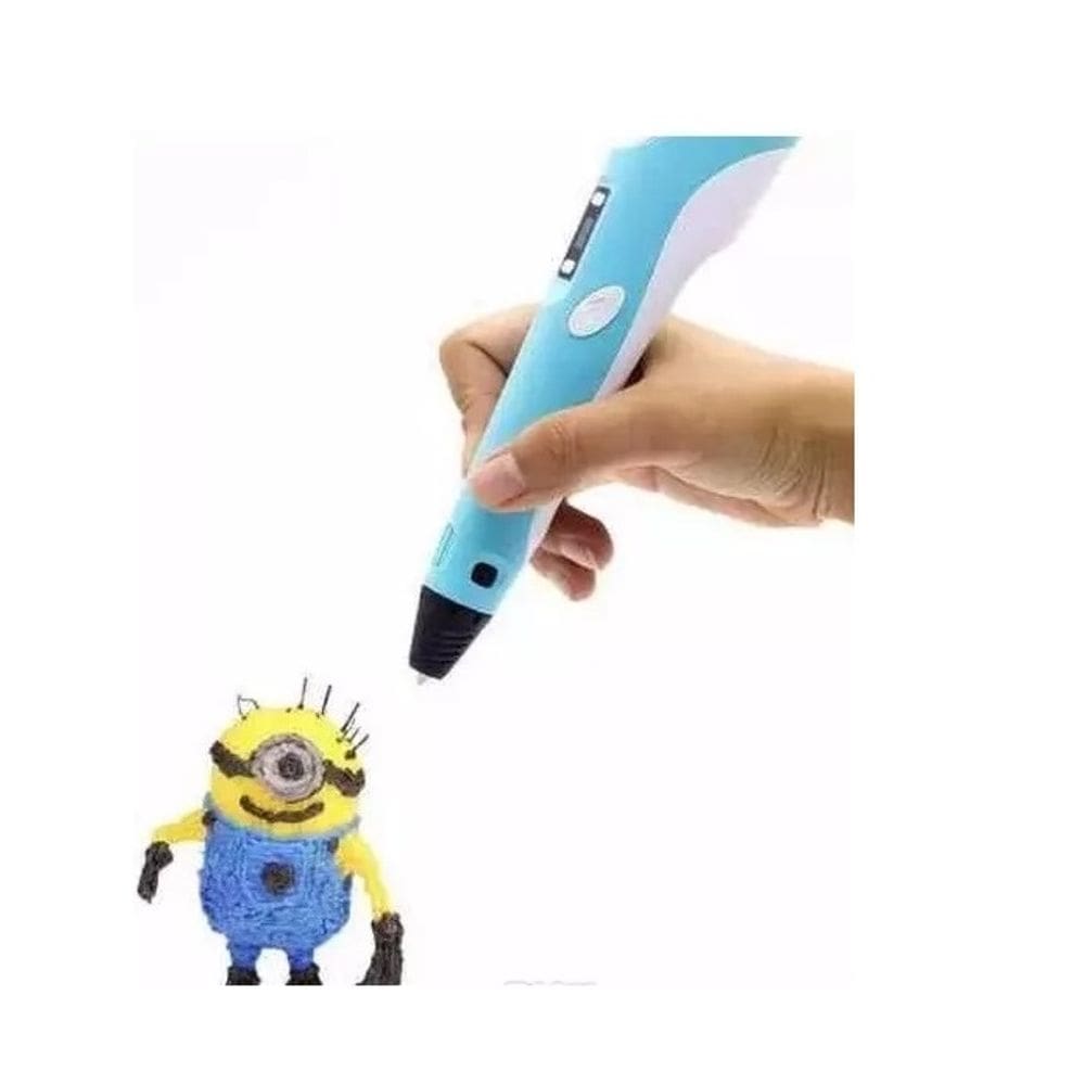 Caneta Impressora 3D Drawing Pen 3D C/ Filamento PLA Painel LCD