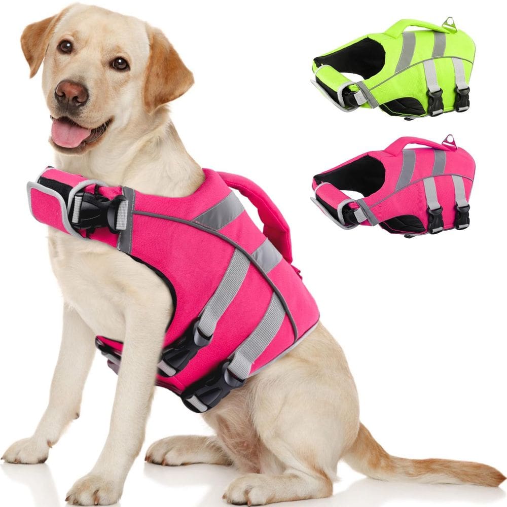 Colete salva-vidas para cães Kuoser High Flotation para natação