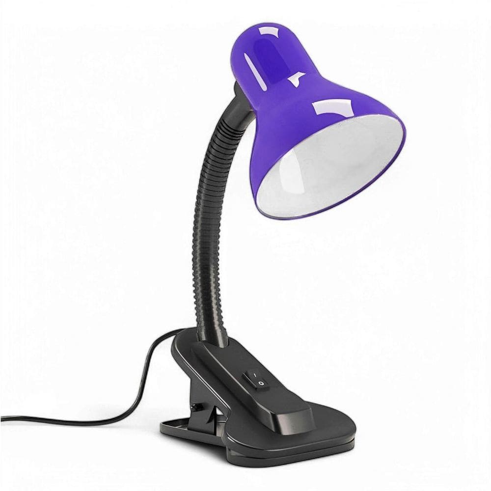 Luminária Articulada Lk-777 Roxa Com Garra Presilha Bivolt