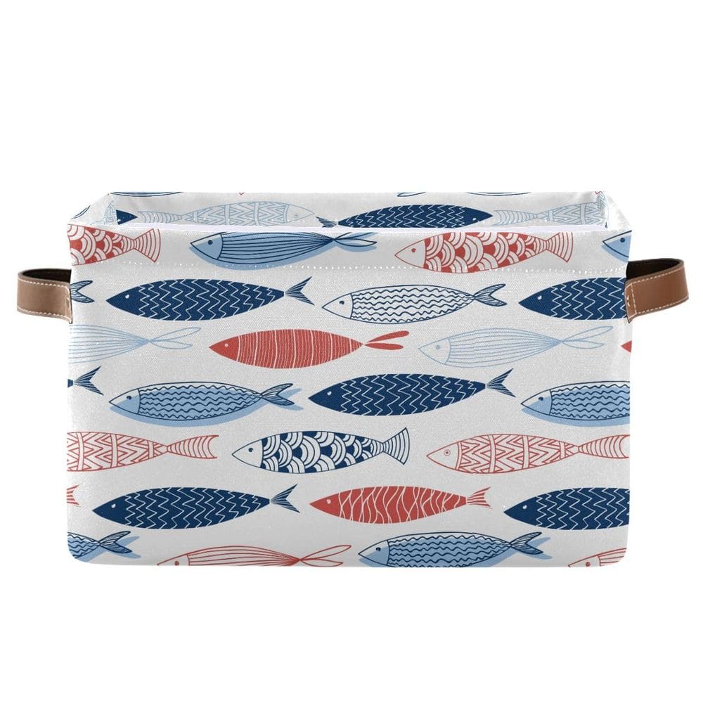 Organizador de cestas de armazenamento Bzocm Fish para dormitório de escritório doméstico
