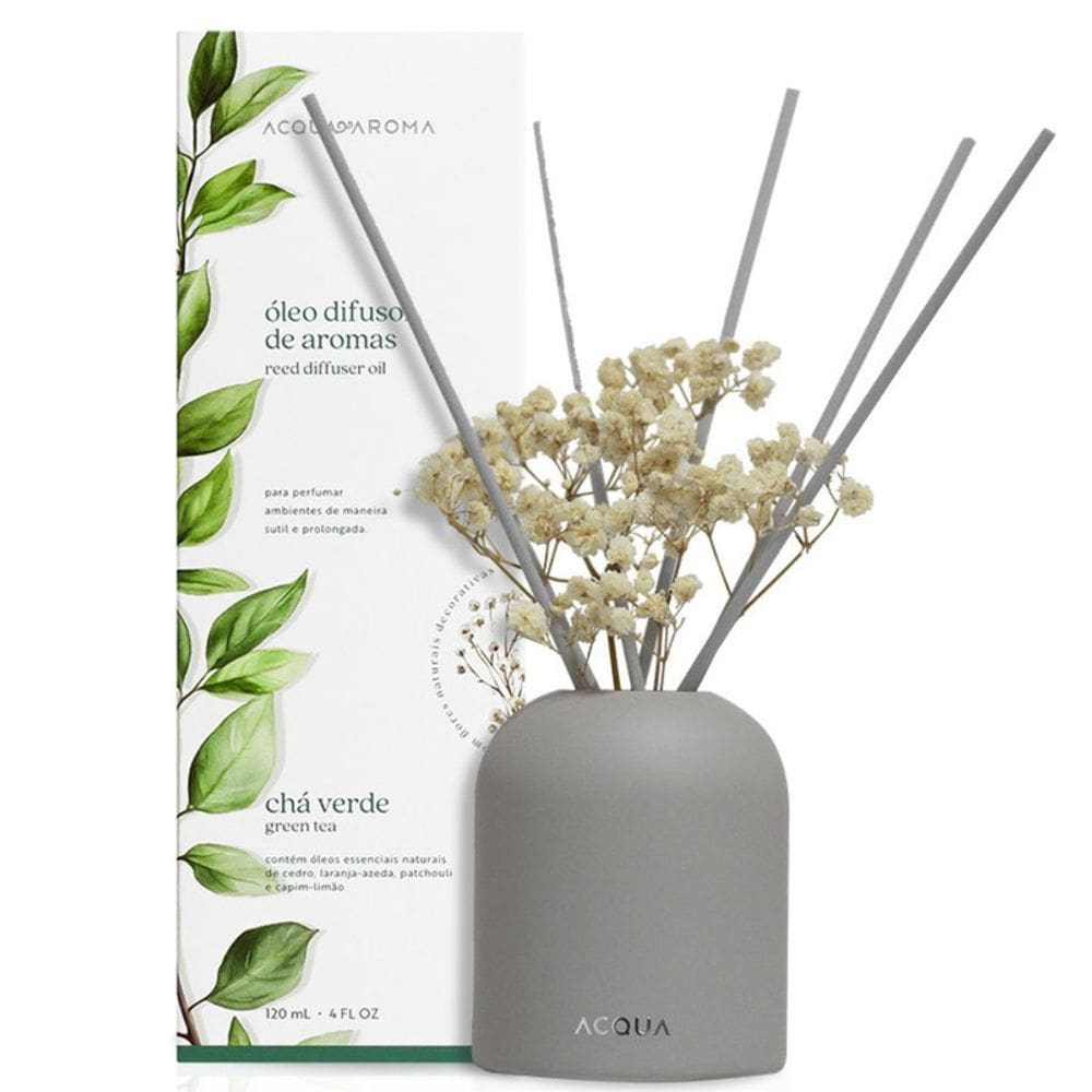 Óleo Difusor de Aromas Acqua Aroma Dia a Dia 120ml Chá Verde