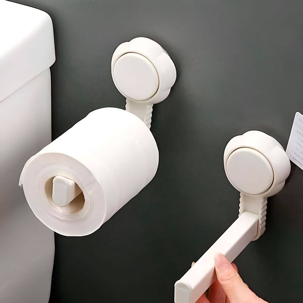 Porta Papel Higiênico para Banheiro com Fixação por Ventosa