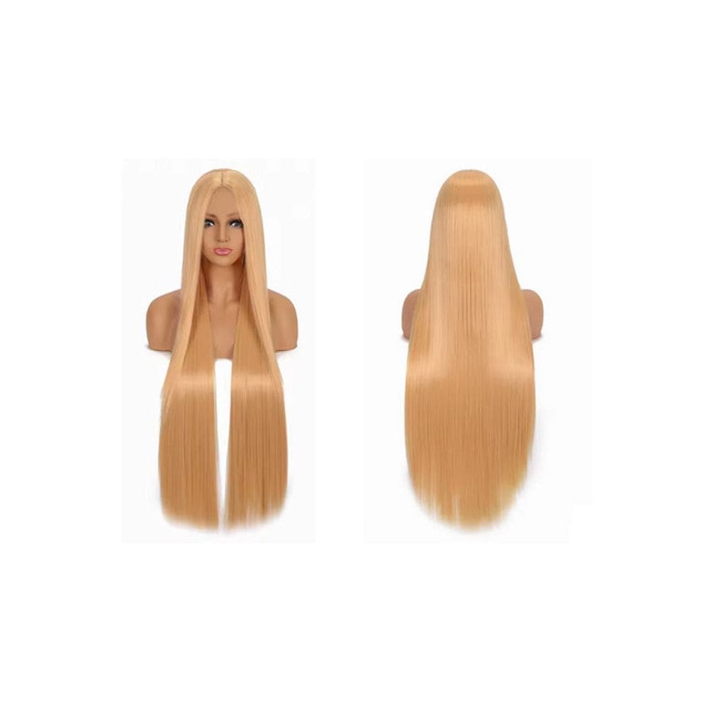 Peruca Super Longa Princesa Rapunzel Anime Cosplay Loiro