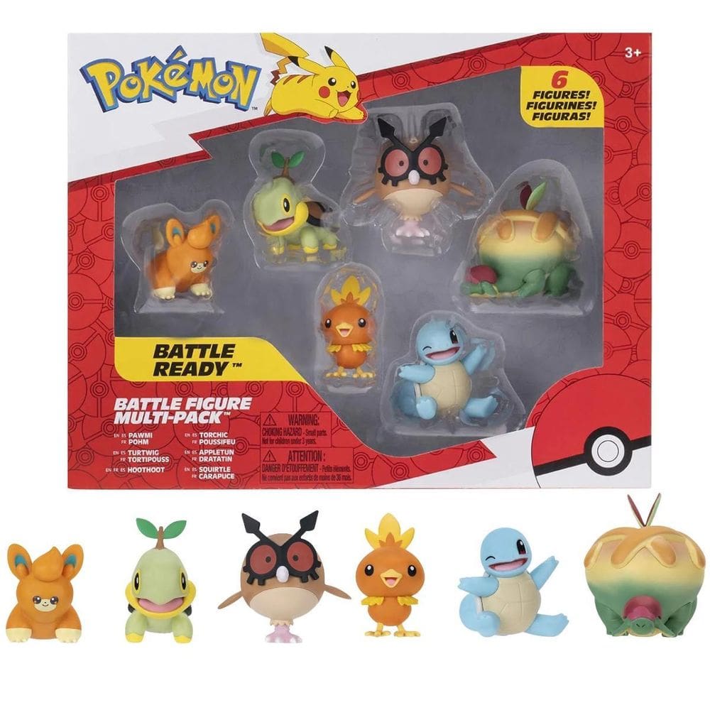 Pack 6 Figuras De Batalha Pokémon Battle Ready 004332 -Sunny