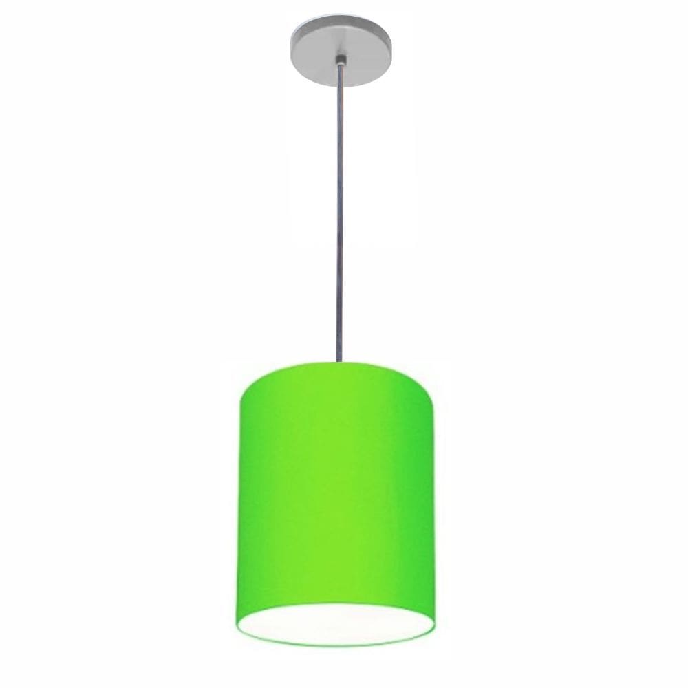 Lustre Luminária Pendente Vivare Free Lux PE-4104CZ Cúpula em Tecido 15x25cm