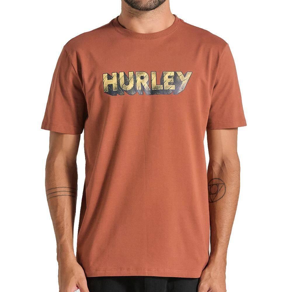 Camiseta Hurley Stone WT25 Masculina Marrom