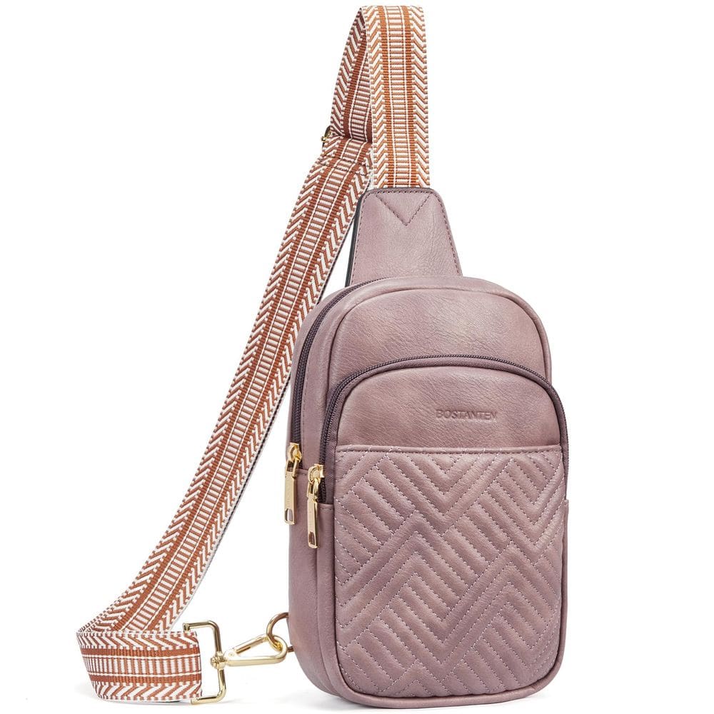 Bolsa tipo estilingue de couro tiracolo acolchoado BOSTANTEN para mulheres