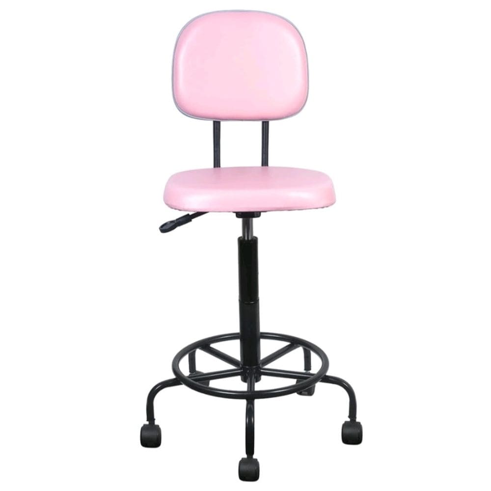 Cadeira caixa alta L duplo base semi corano rosa bebe