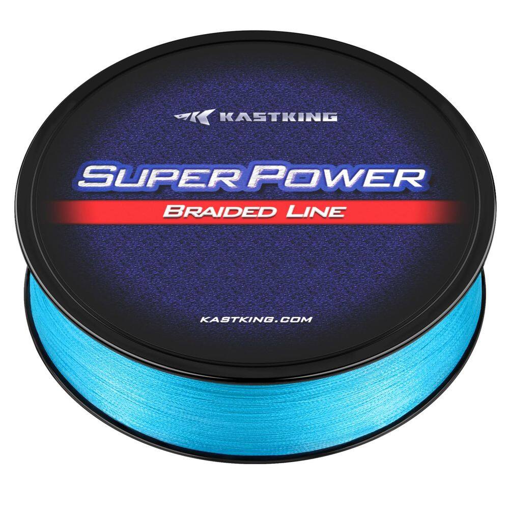 Linha de pesca KastKing Superpower Braided 18,14 kg 500+47 m azul celeste