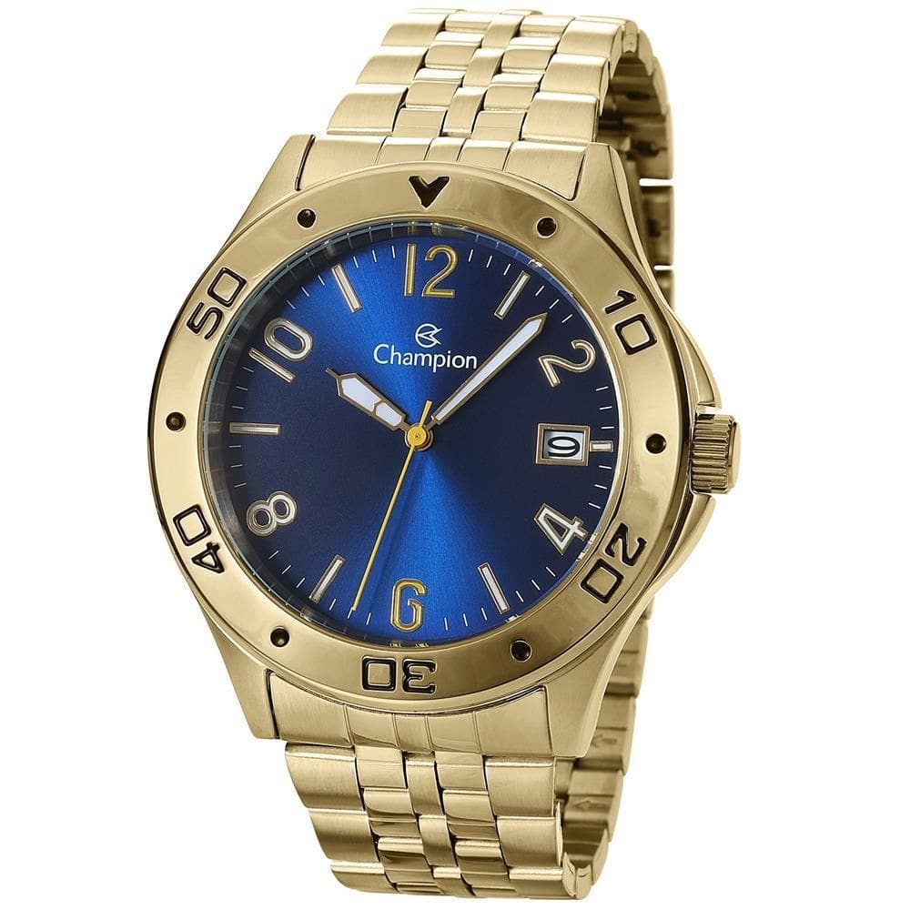 Relógio Champion Masculino Ref: Ca31195K Casual Aço Dourado