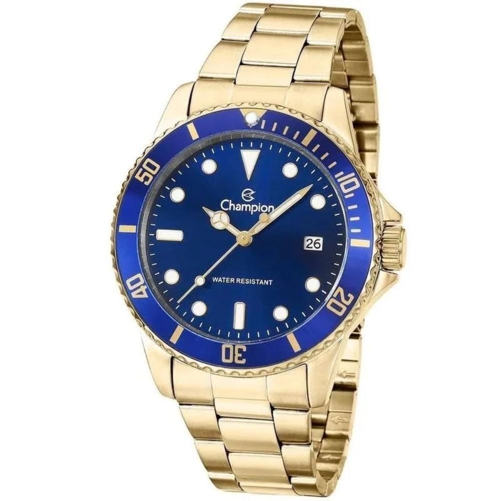 Relógio Champion Masculino Ref: Ca31266K Casual Aço Dourado
