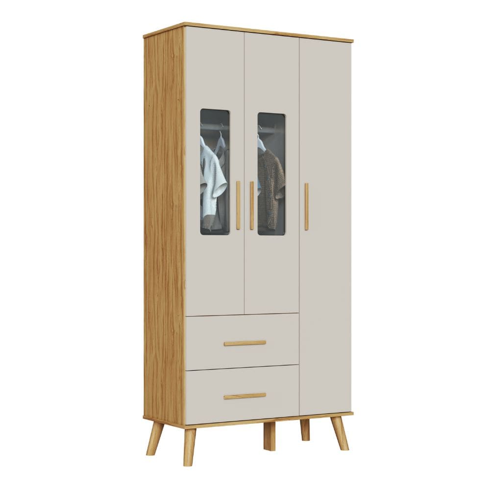 Guarda Roupa infantil Moveis Peroba Sky 03 portas MDF