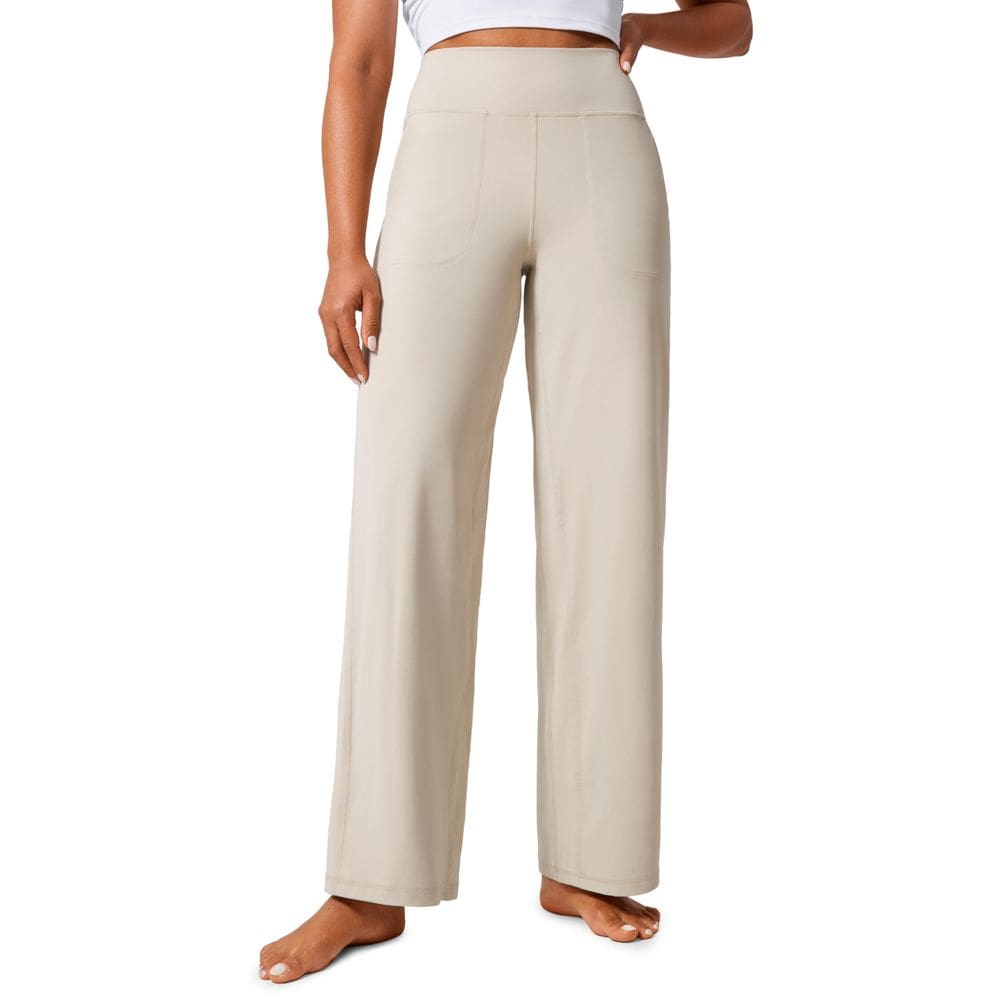 Calças de ioga CRZ YOGA Butterlift de cintura alta e perna larga Tan XS