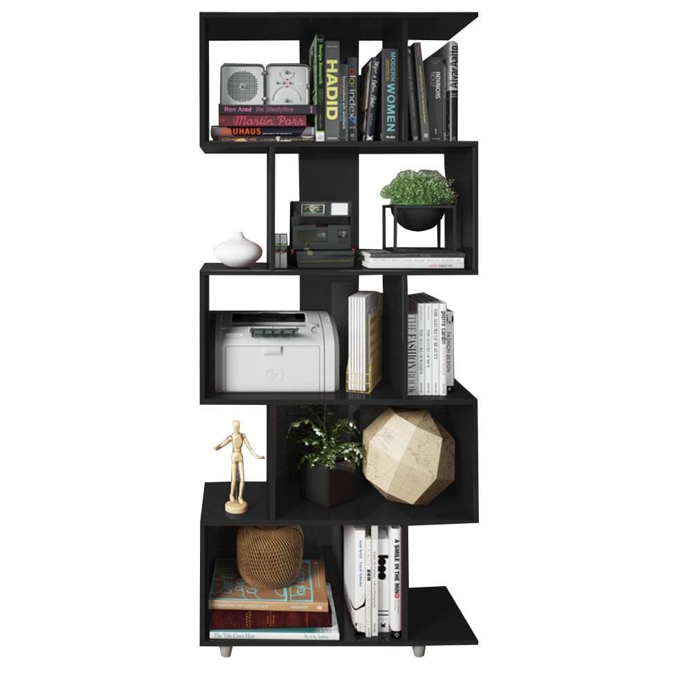 Estante para Livros 5 Prateleiras 5 Nichos Arte Cas CL007-8 80cm Preto