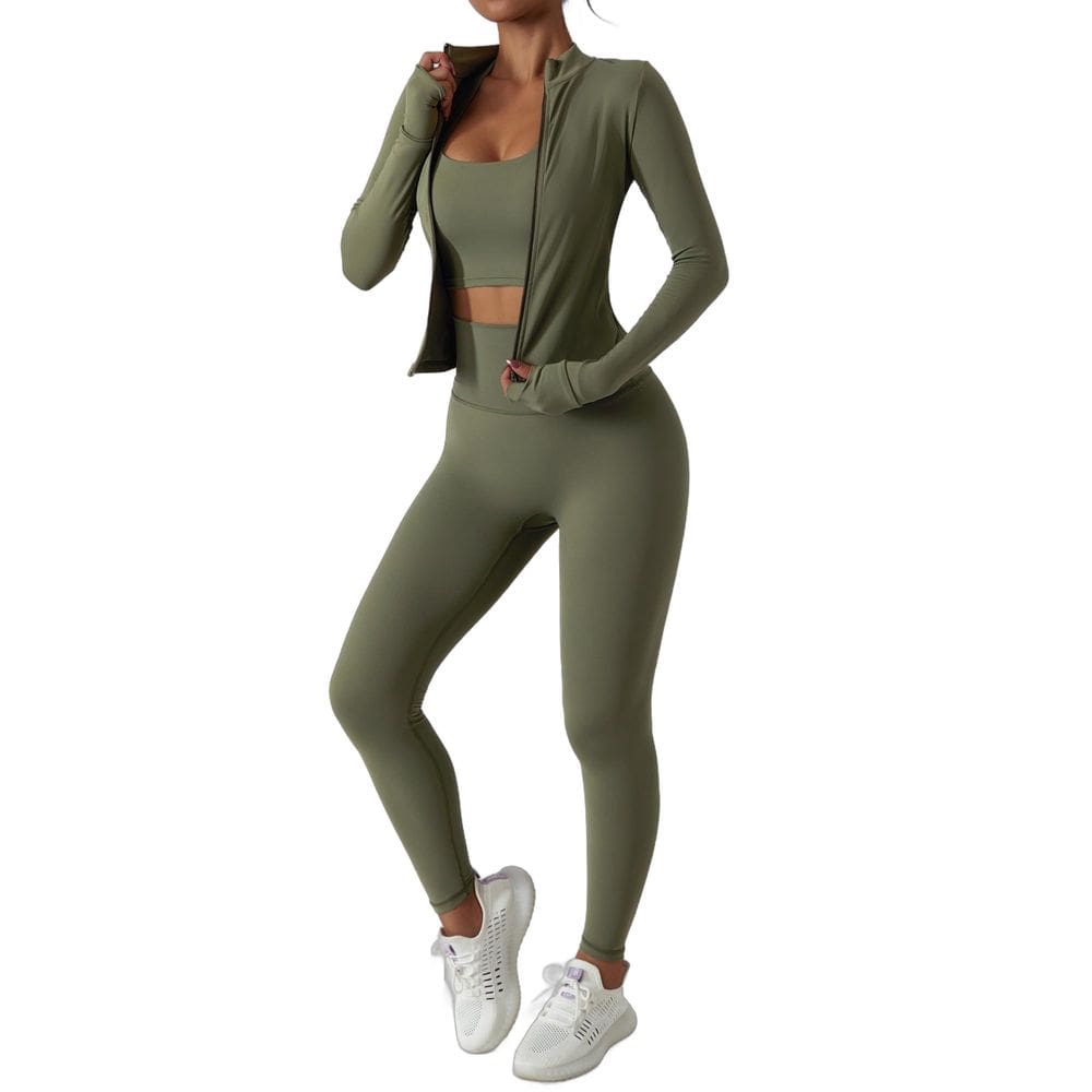 Conjunto de treino MUMANAIXI Seamless que absorve a umidade para mulheres