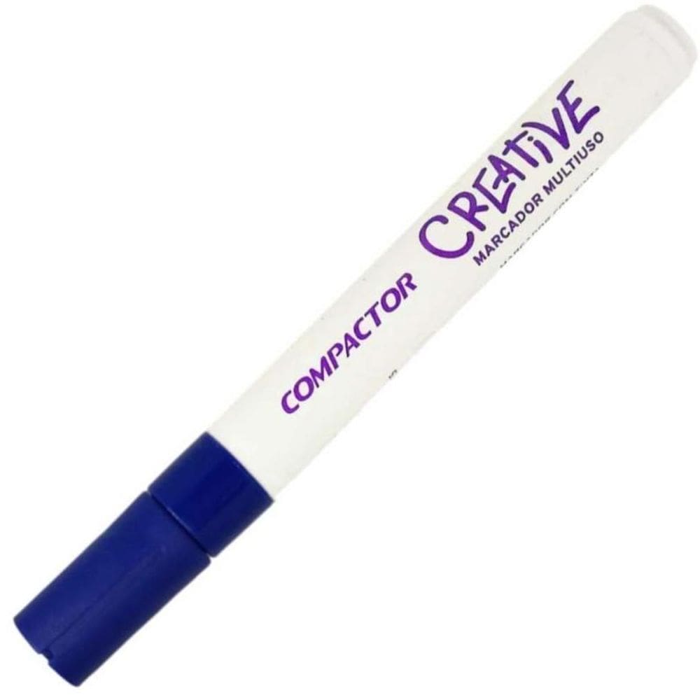 Marcador Multiuso Creative 4Mm Azul Escuro Compactor 2897020