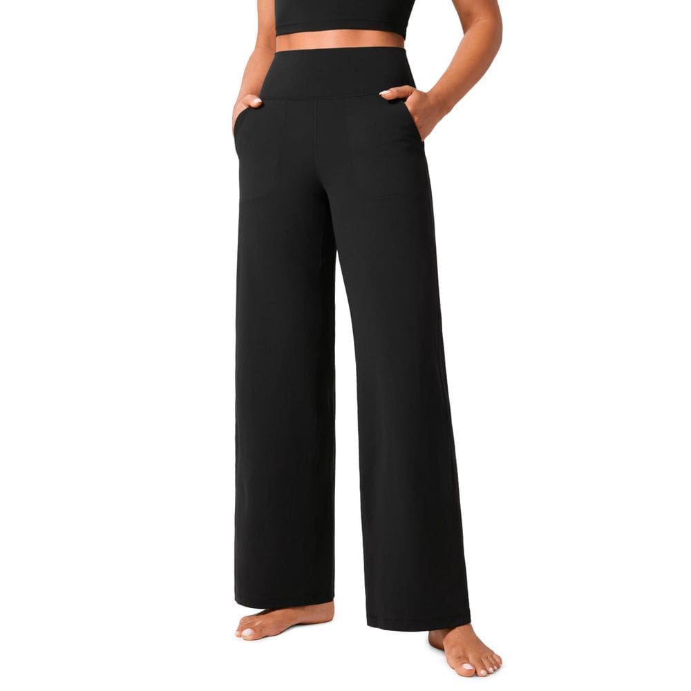 Calças de ioga CRZ YOGA Butterlift de cintura alta, perna larga, preta