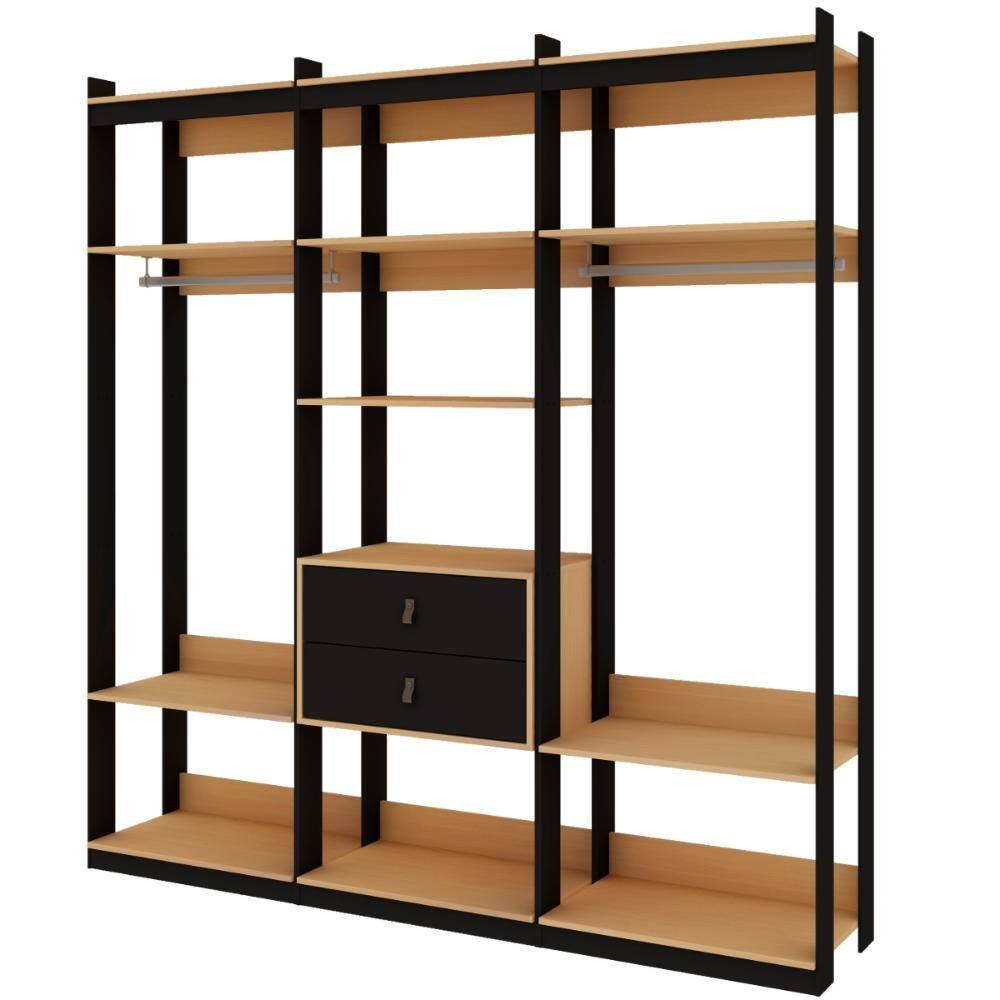 Guarda Roupa Closet Genialflex 3 Módulos Pt