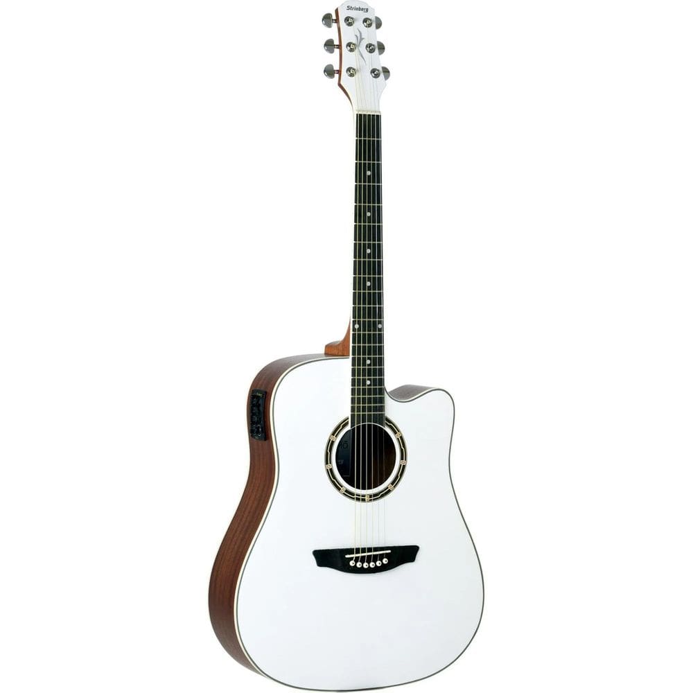 Violão Strinberg CD40 AÇO Eletroacústico White Sparkle