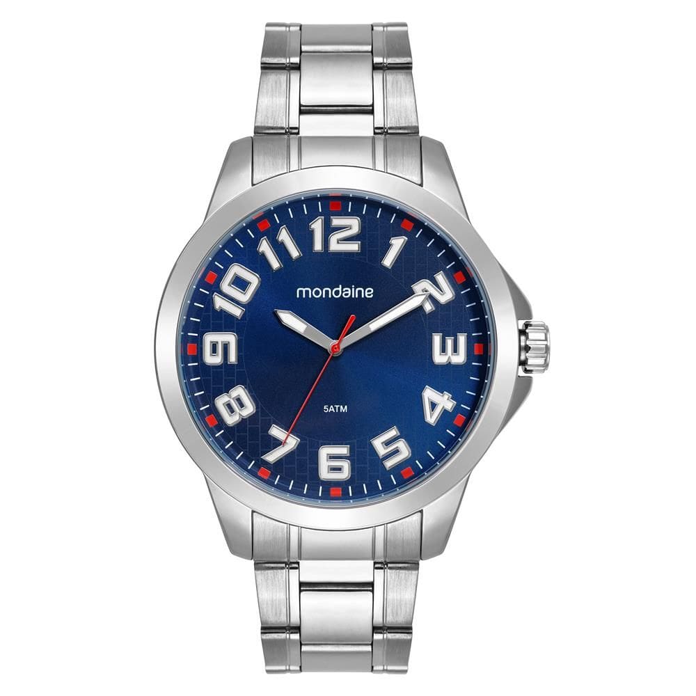 Relogio Mondaine Masculino Ref: 99678g0mvne1 Casual Prateado