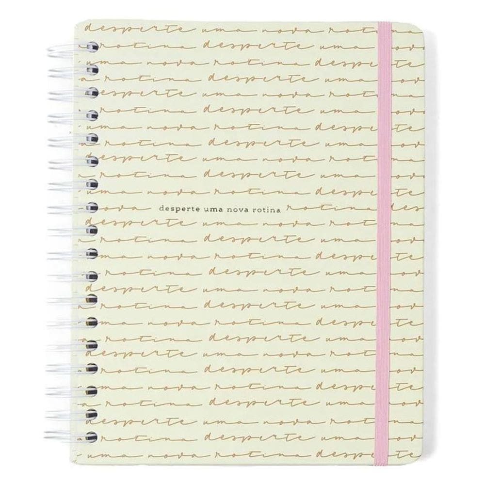 Caderno Espiral Kemily Pautado 17X24 Desperte Off White 160