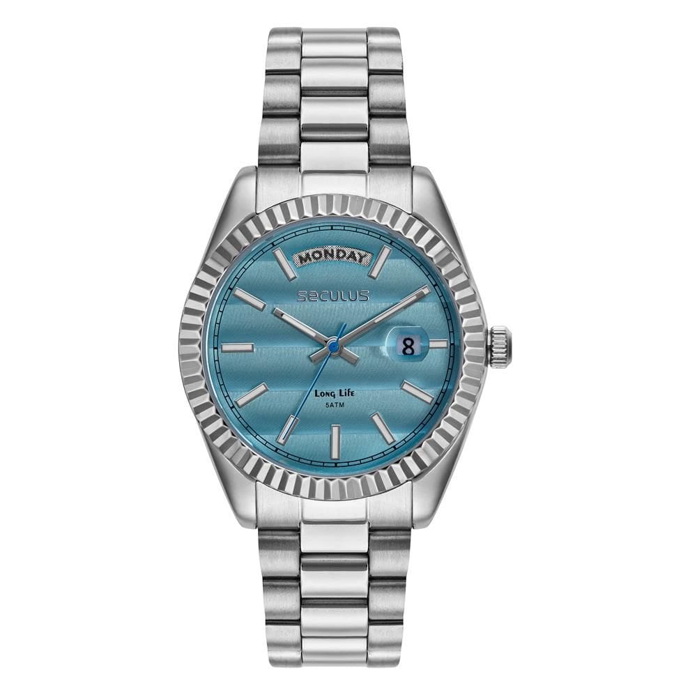 Relógio Seculus Feminino Ref: 77323l0svna2 Clássico Aço Prateado