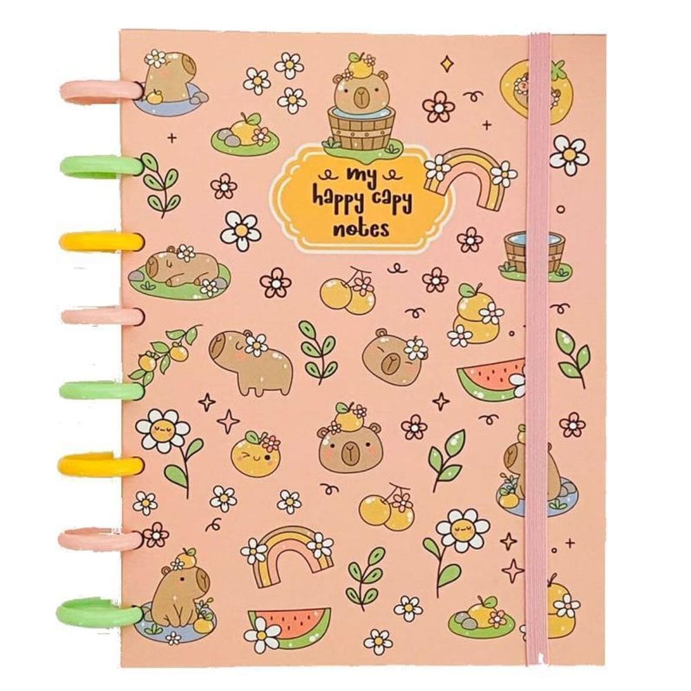 Caderno Disco Buendia Capivaras Tamanhouniversitario