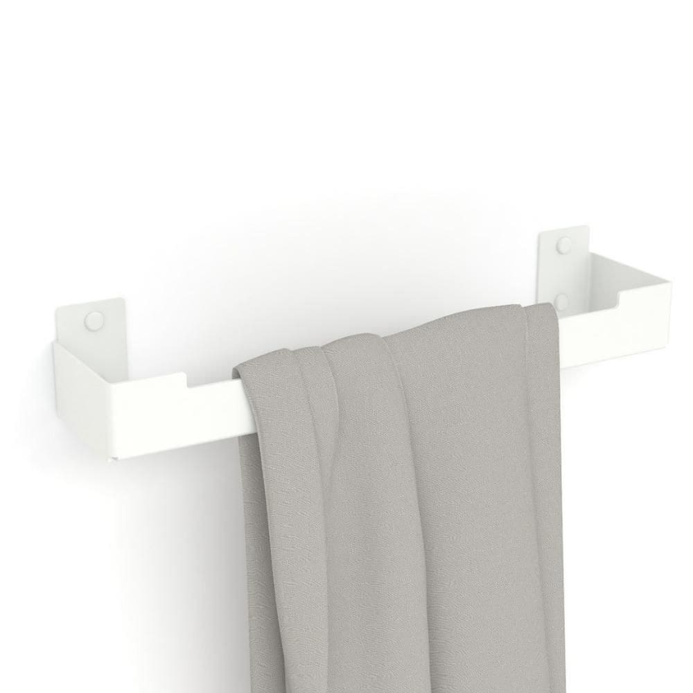 Porta Toalha Rosto Suporte Banheiro Toalheiro Branco Elg