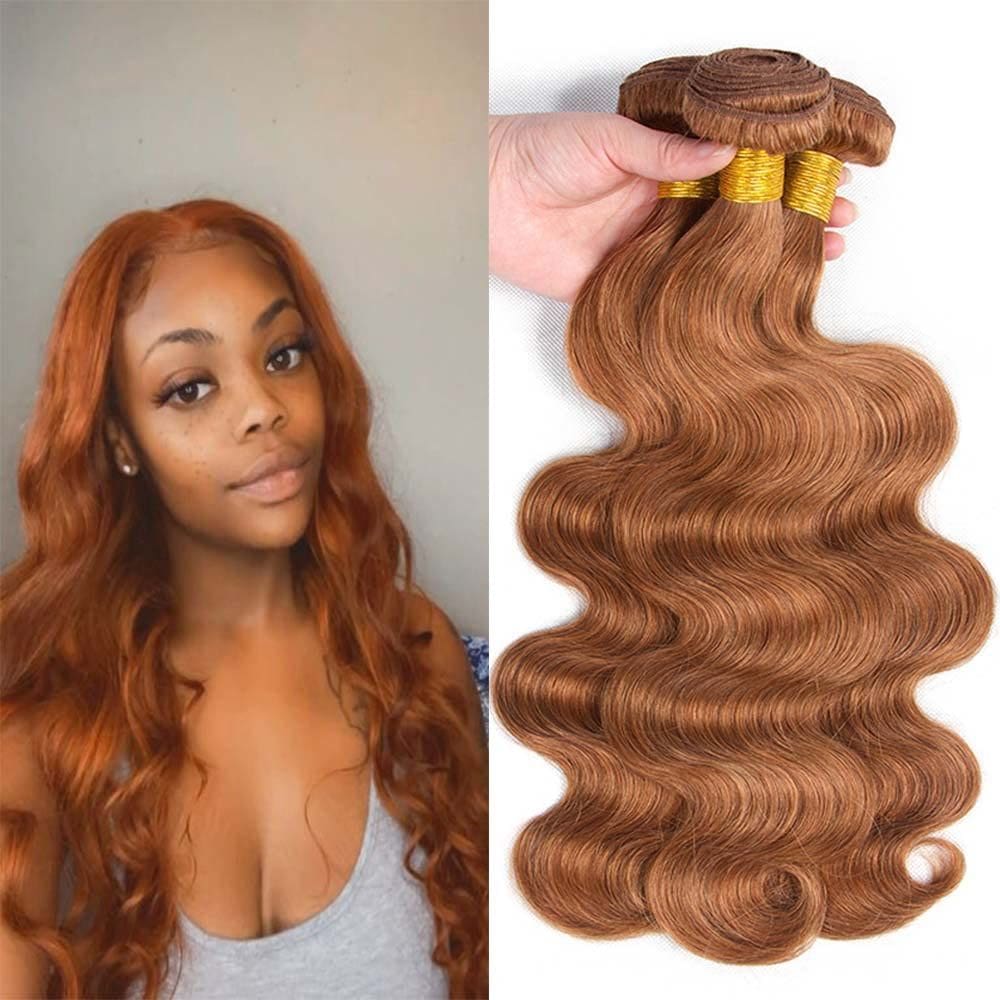 Extensões de cabelo Yuksoocosh Body Wave Color 30 3 pacotes