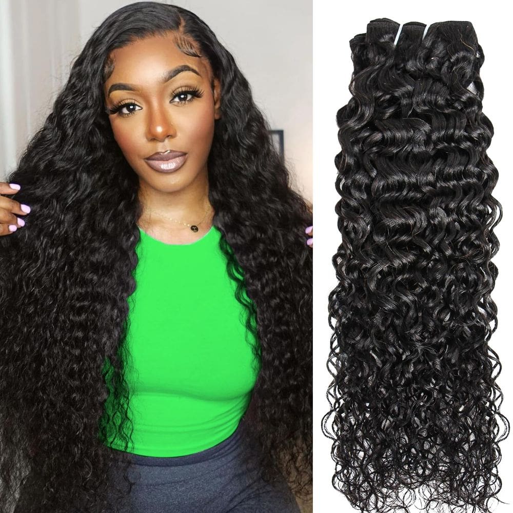 Pacotes de cabelo HOTLOVE Water Wave 100% virgem, cabelo humano de 24 polegadas