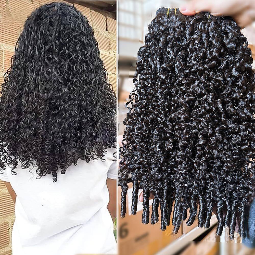 Extensões de cabelo zikria Burmese Curly Clip in 20