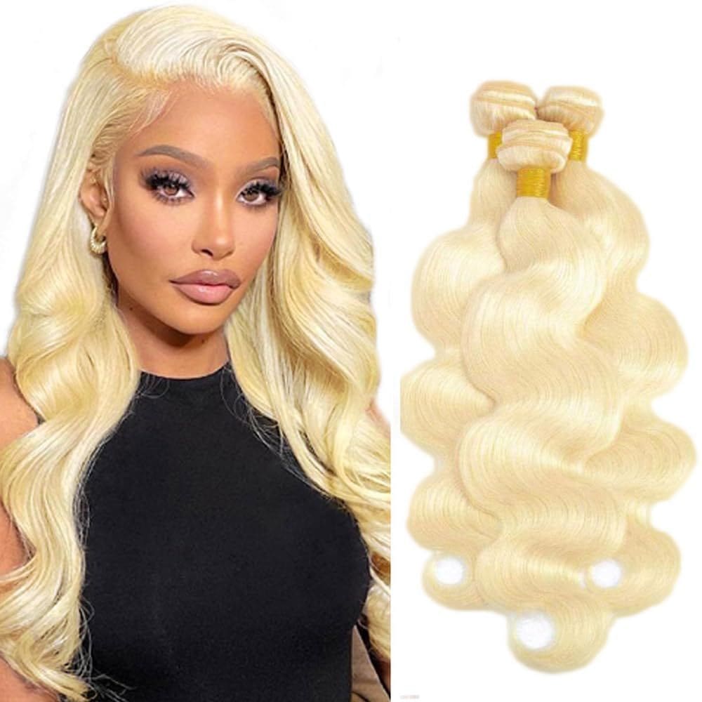 Pacotes de cabelo Aonbamds 613 Blonde Body Wave 70-80cm 150g