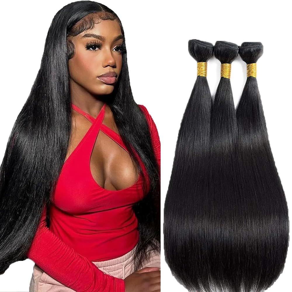 Pacotes de cabelo DiexRlamx Straight Brazilian Remy 35-45cm 300g
