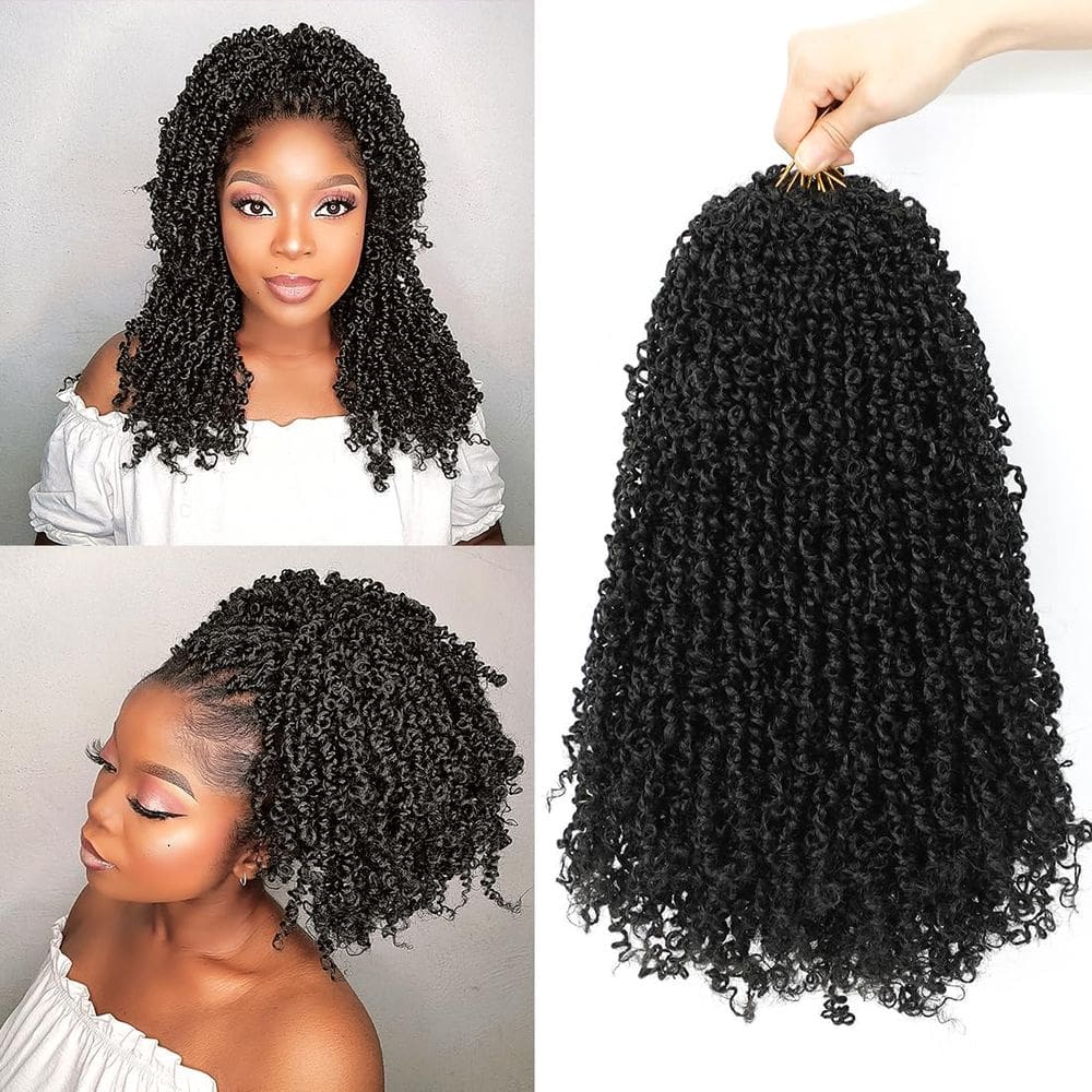 Crochet Hair Youngther Yanky Twist 16 polegadas, 6 pacotes (1B)