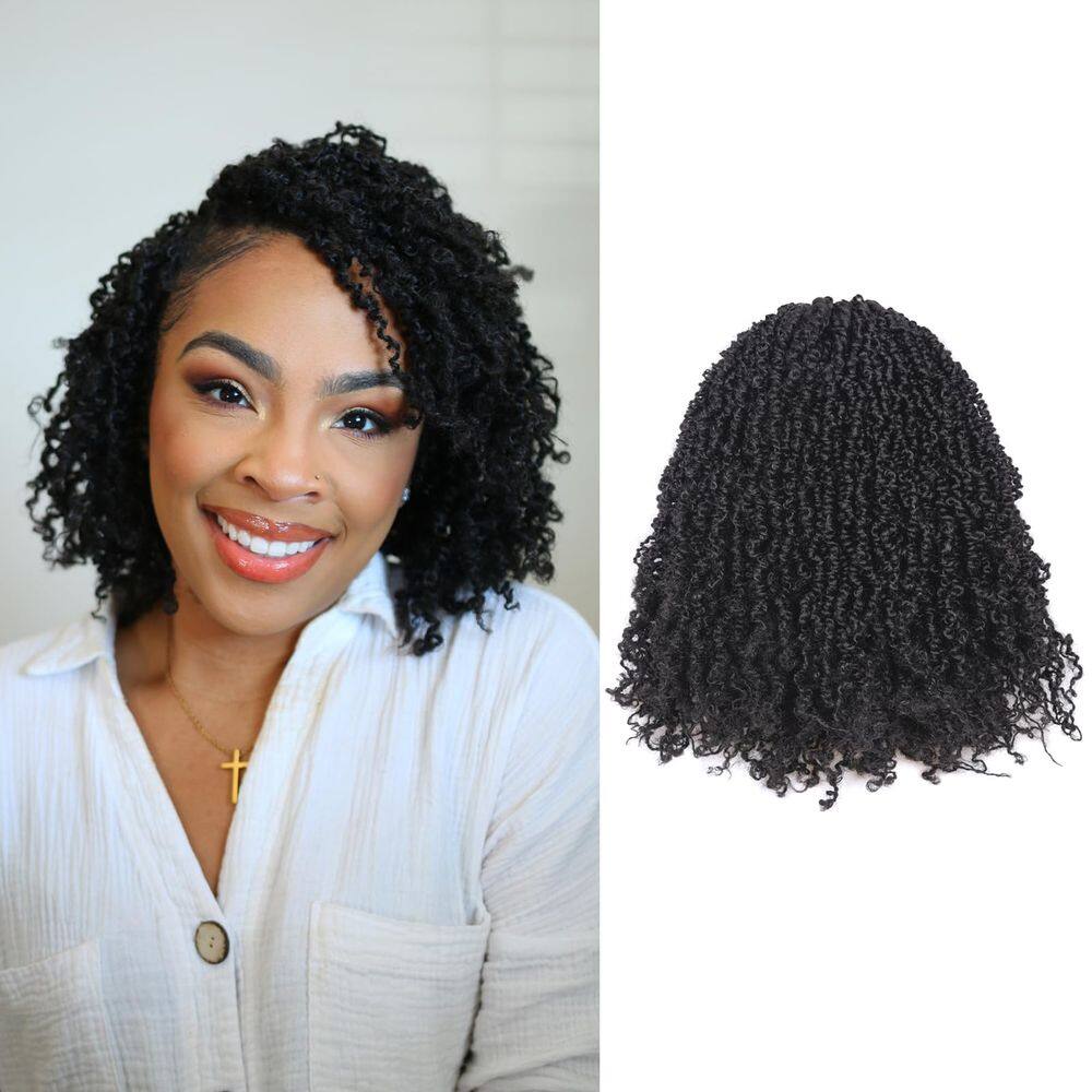 ToyoTress Yanky Twist para cabelo de crochê, 10 polegadas, preto azeviche, 8 pacotes
