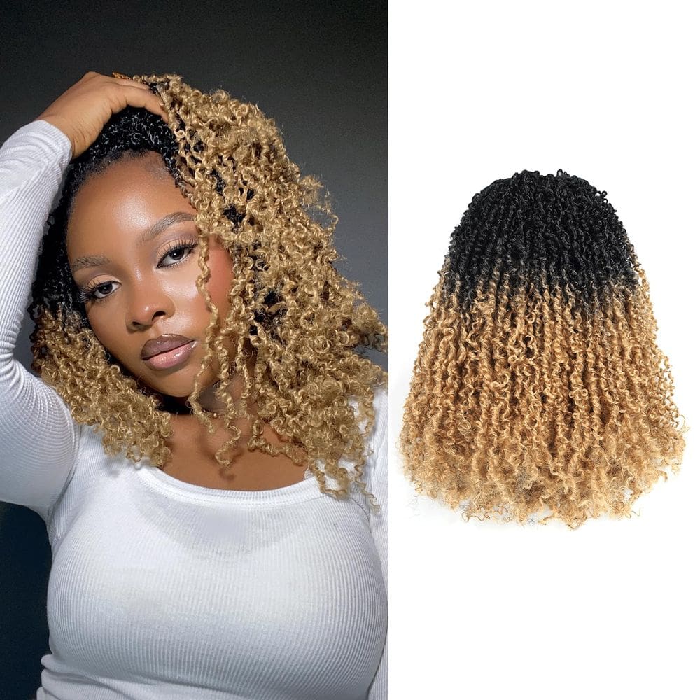 ToyoTress de cabelo de crochê Yanky Twist 10 polegadas, 8 pacotes, loiro
