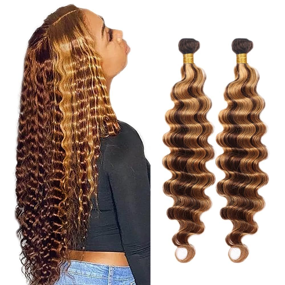 Pacotes de cabelo HRCeyocr P4/27 castanho a loiro 70-75cm 2x 100g