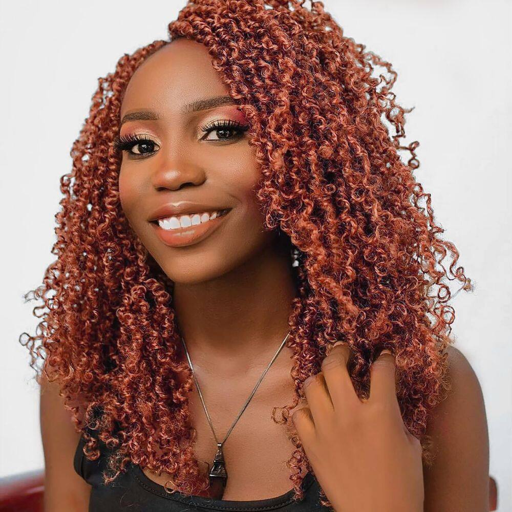 ToyoTress de cabelo de crochê Yanky Twist 10 polegadas, 8 pacotes, laranja