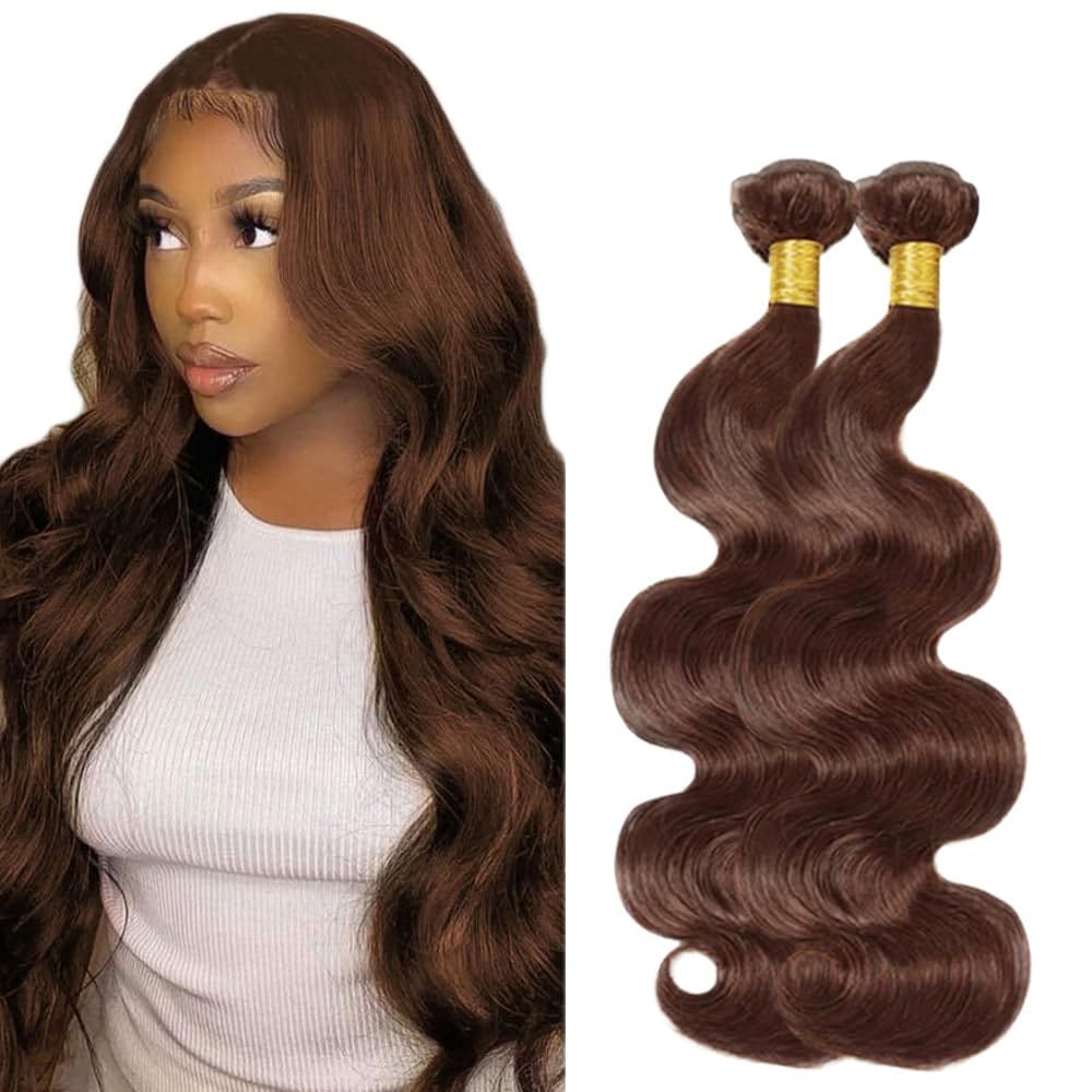 #4 Pacotes de cabelo humano Chocolate Brown Body Wave 70-75cm
