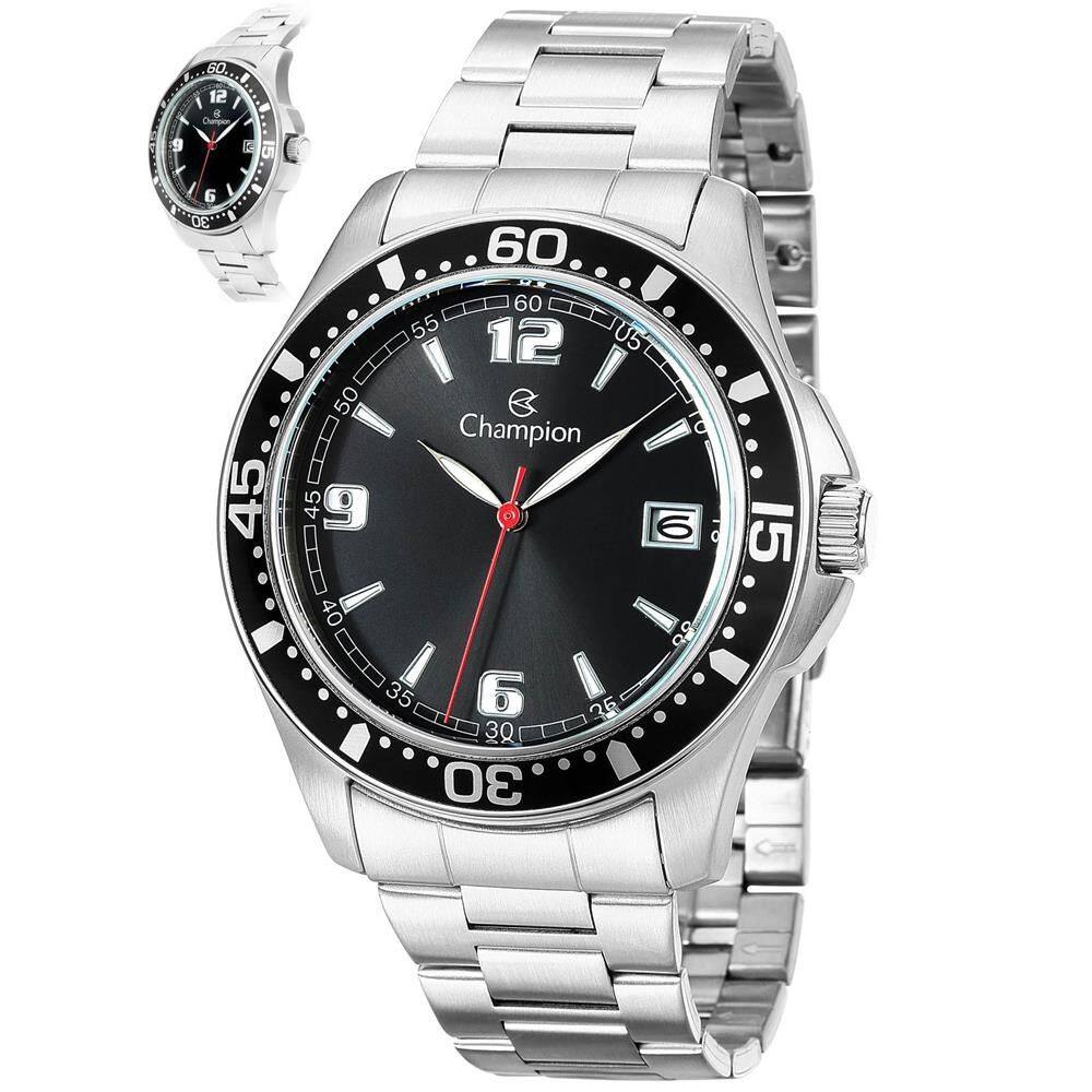 Relógio Champion Masculino Ref: Ca31248t Casual Aço Prateado