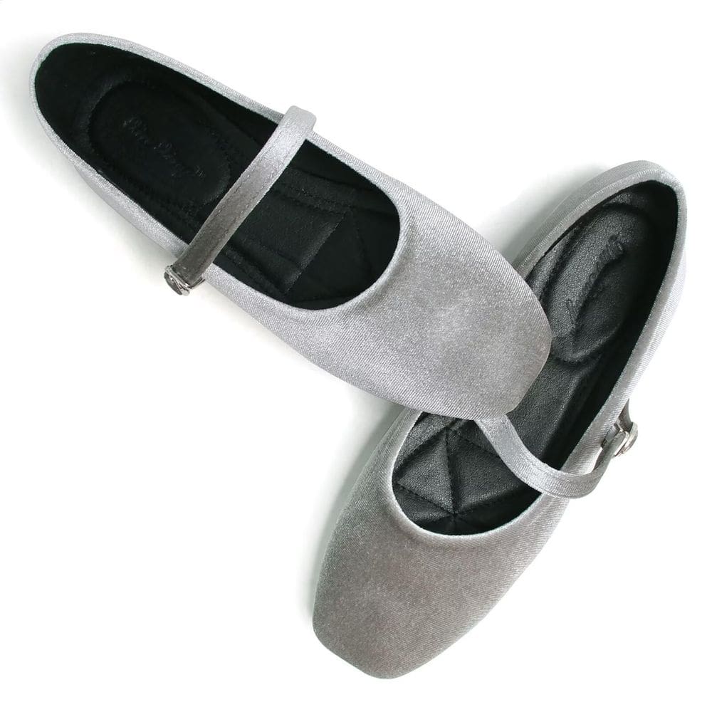 Rede de pesca feminina de camurça para ballet Flats WENJIAZHIZHI, cinza, tamanho 38 (7)