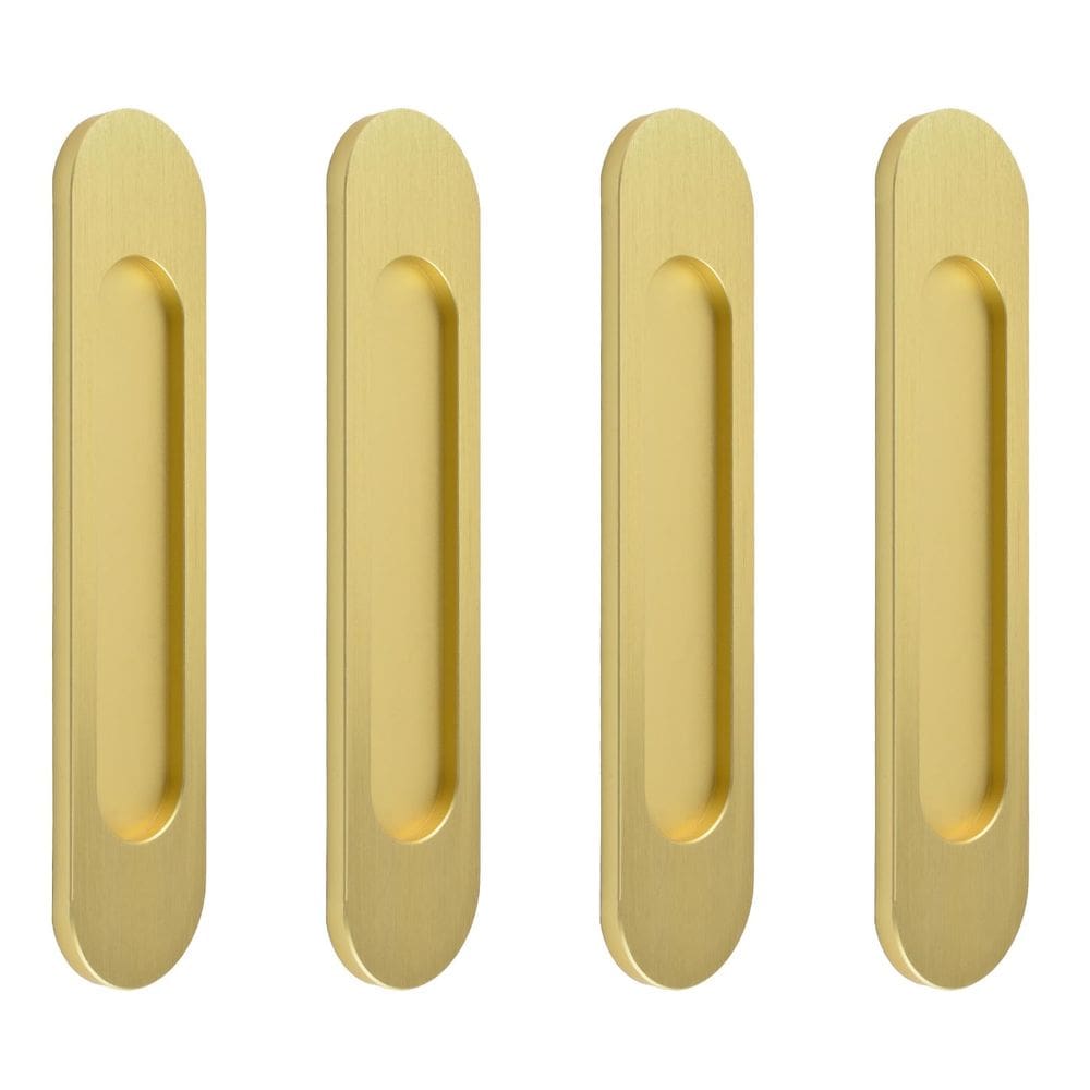 Porta deslizante puxa MOROBOR Self-Stick Oval Brushed Gold x4