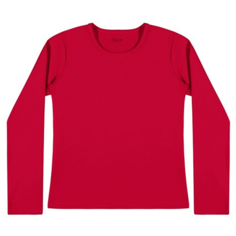 Blusa Camiseta Elian Infantil Menina Manga Longa Cotton Leve