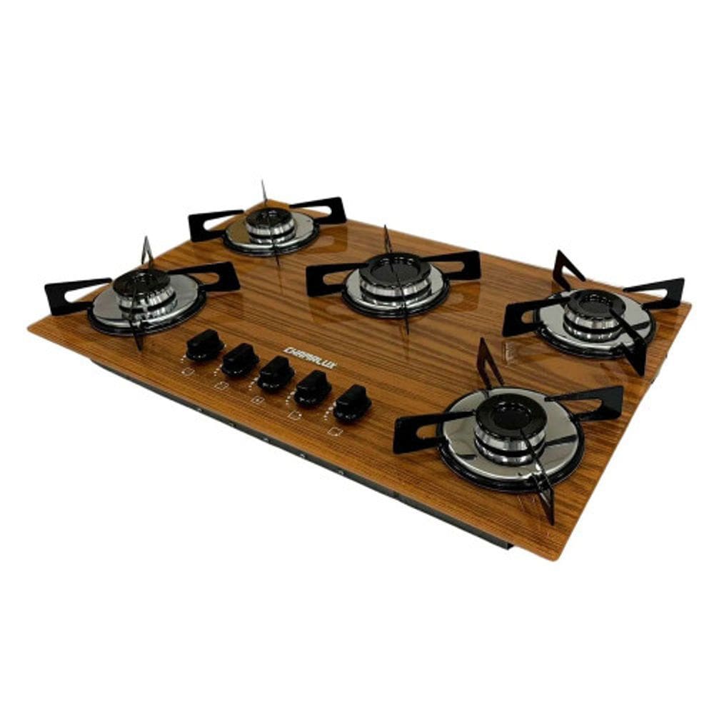 Cooktop 5 Bocas em Vidro Temperado Ultra Chama Chamalux